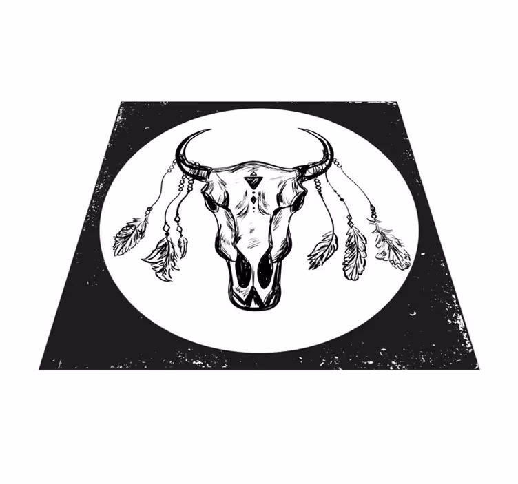 Bohemian Skull animal vinyl carpet - TenStickers