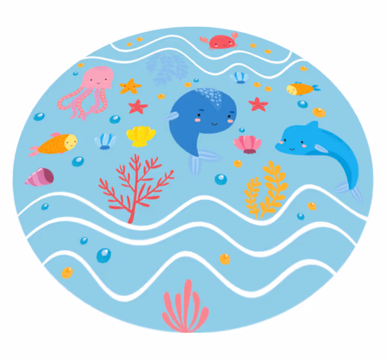 Oceanic Friends kids vinyl carpet - TenStickers