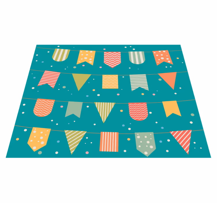 Festive Bunting kids vinyl carpet - TenStickers