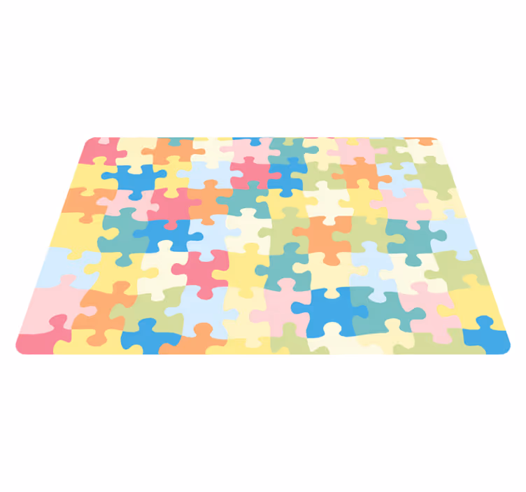 Puzzle Pattern kids vinyl carpet - TenStickers