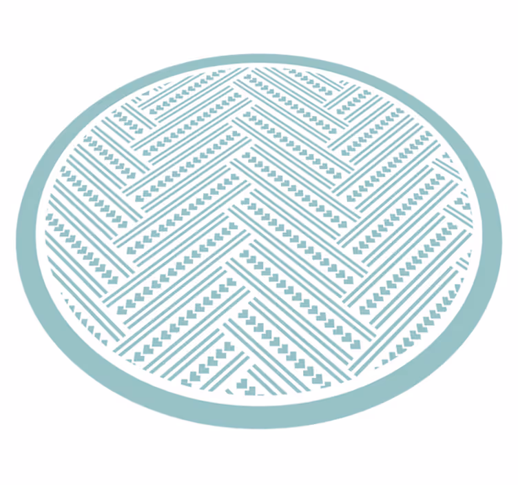 Geometric vinyl carpet geometric pattern round - TenStickers