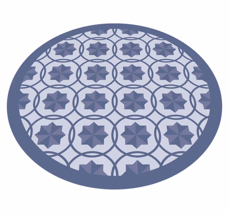 Geometric vinyl carpet with symmetric pattern - TenStickers