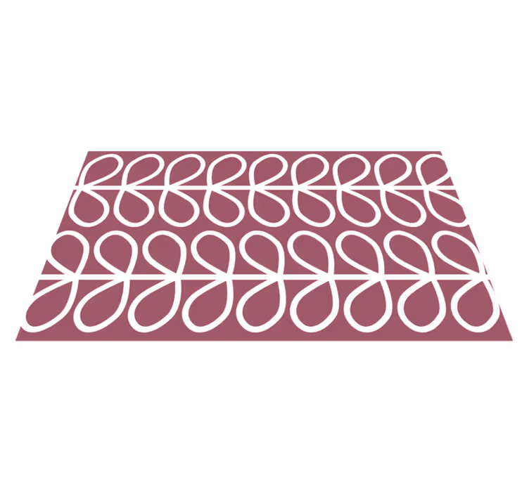 Abstract Leafy Pattern geometric vinyl carpet - TenStickers