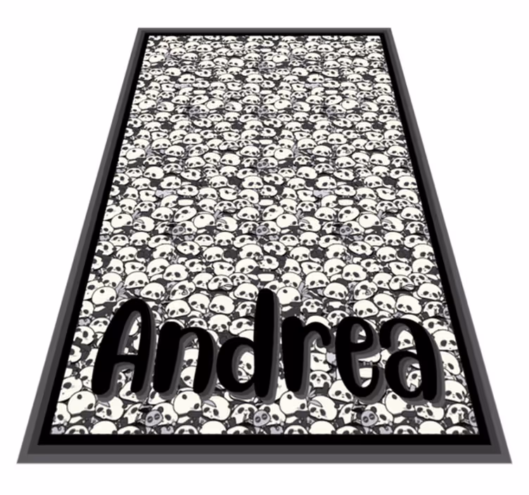 Personalized Pandas custom vinyl carpet - TenStickers