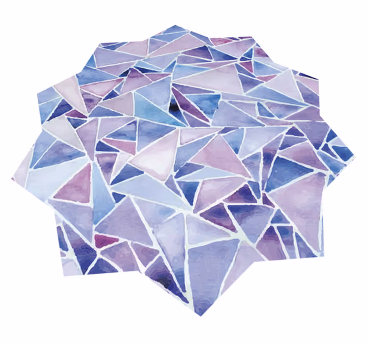 Modern Geometric Arrangement mosaic vinyl carpet - TenStickers