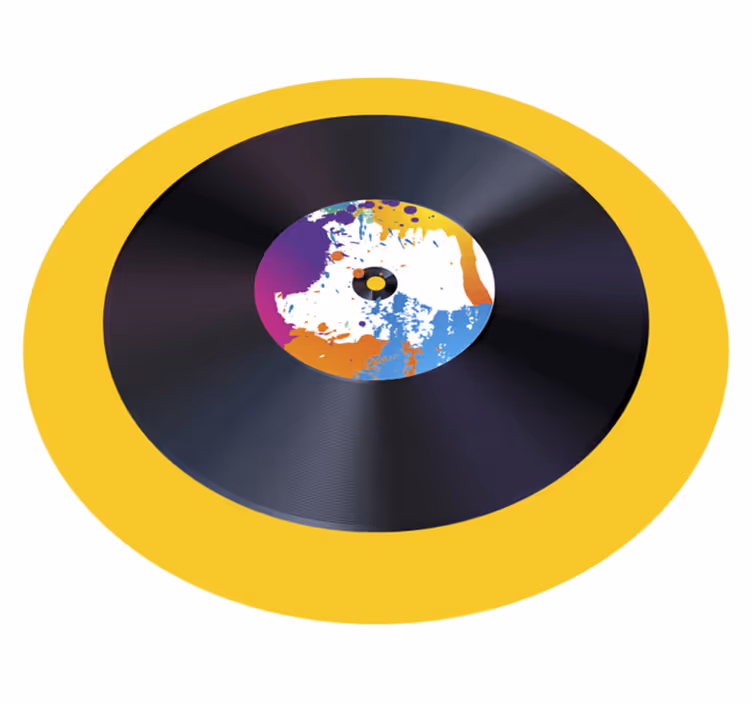 Abstract Splash Record texture vinyl carpet - TenStickers