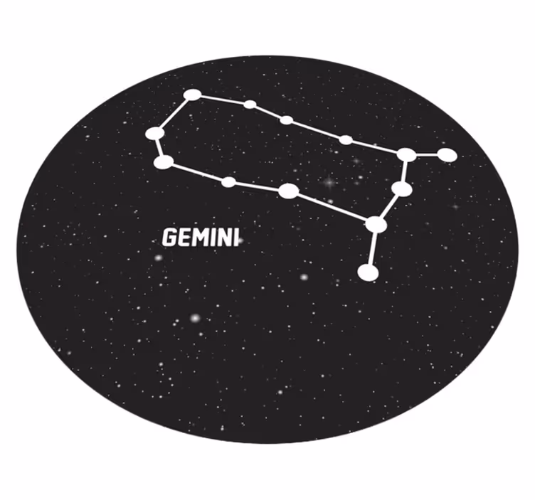 Gemini Constellation star vinyl carpet - TenStickers