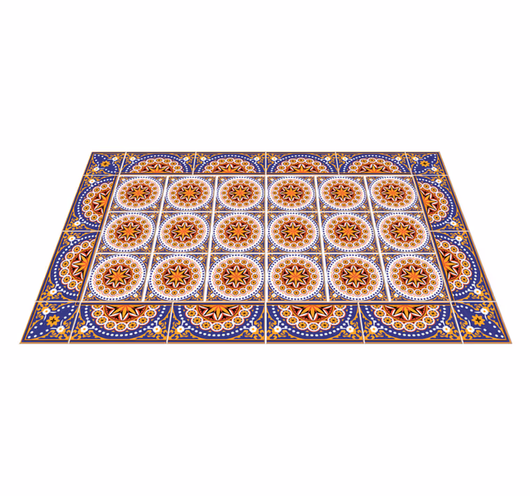 Mandala Mosaic Pattern tile vinyl carpet - TenStickers