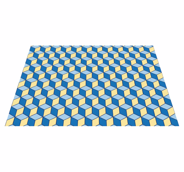 Cubist Pattern tile vinyl carpet - TenStickers
