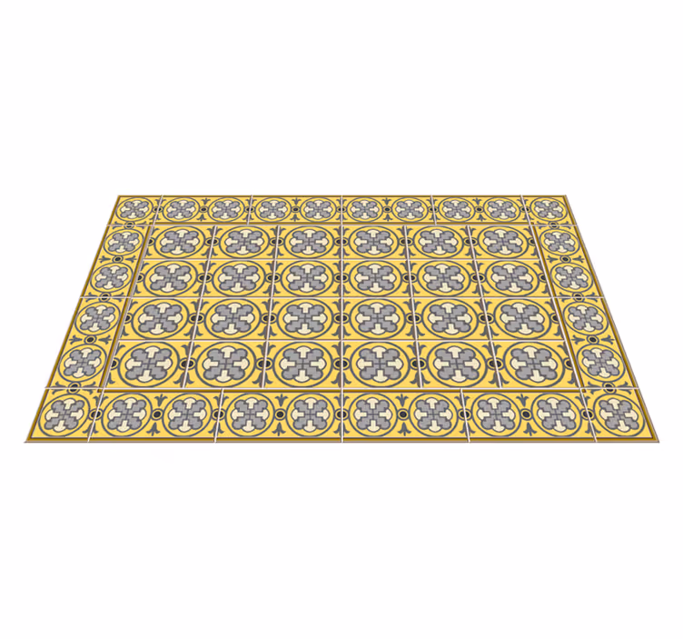 Ornate Mediterranean tile vinyl carpet - TenStickers