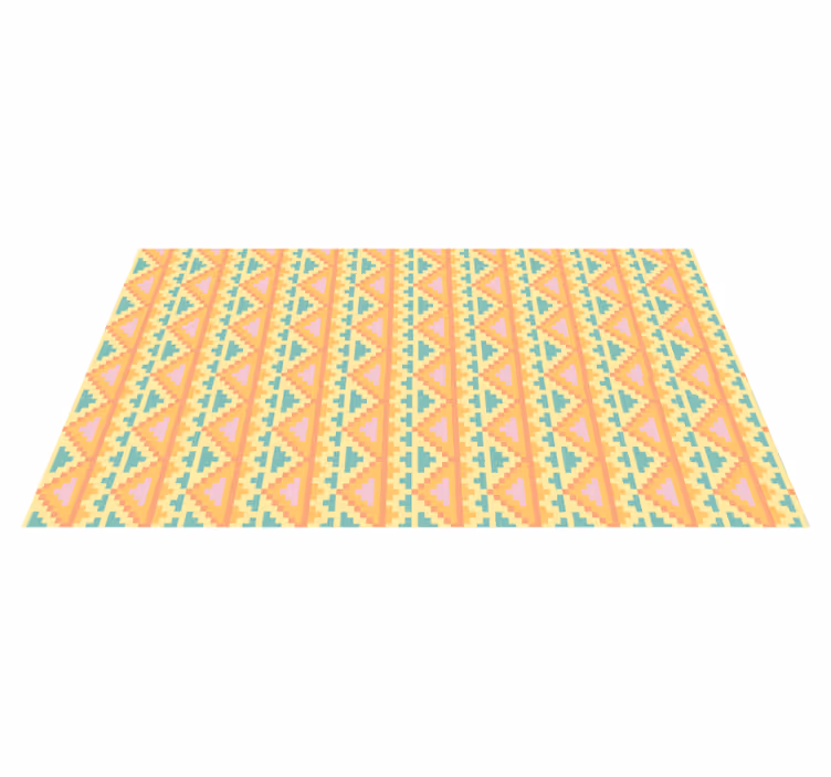 Tribal Patterned Decor geometric vinyl carpet - TenStickers