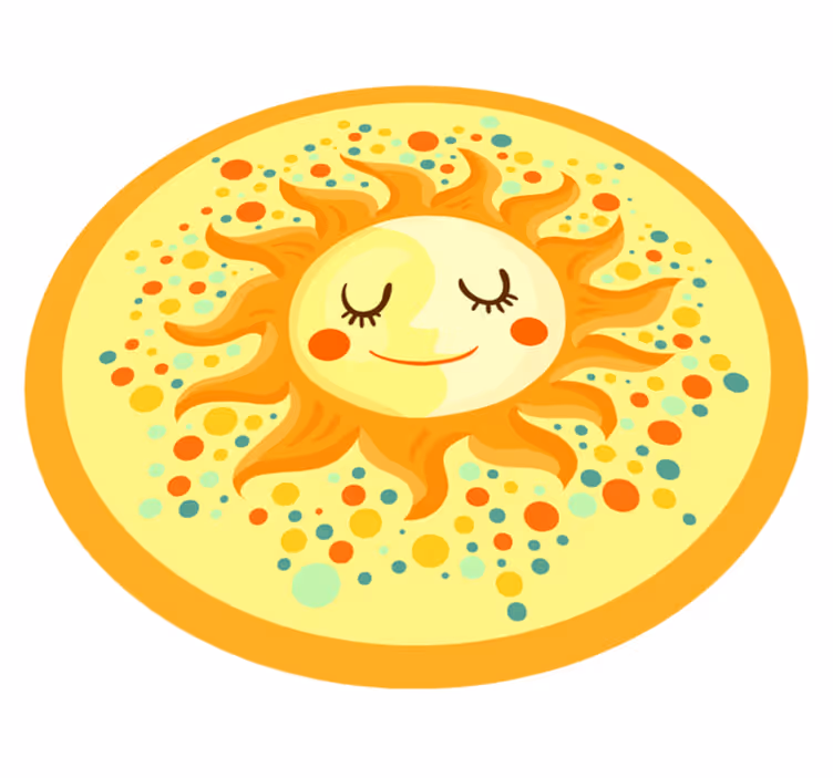 Sunshine Circle nursery vinyl carpet - TenStickers