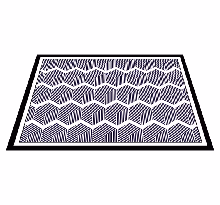 Cubist Contrast geometric vinyl carpet - TenStickers
