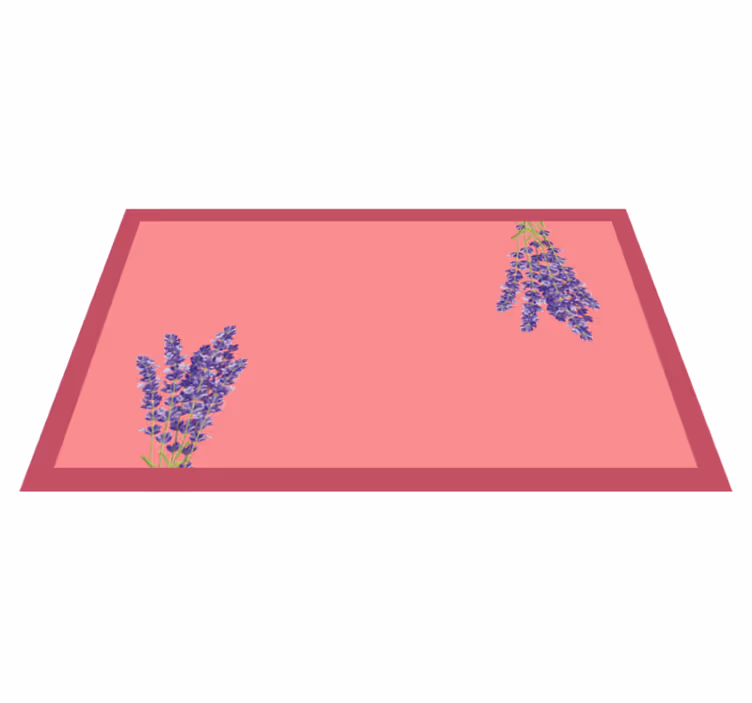Botanical Lavender Highlights floral vinyl carpet - TenStickers