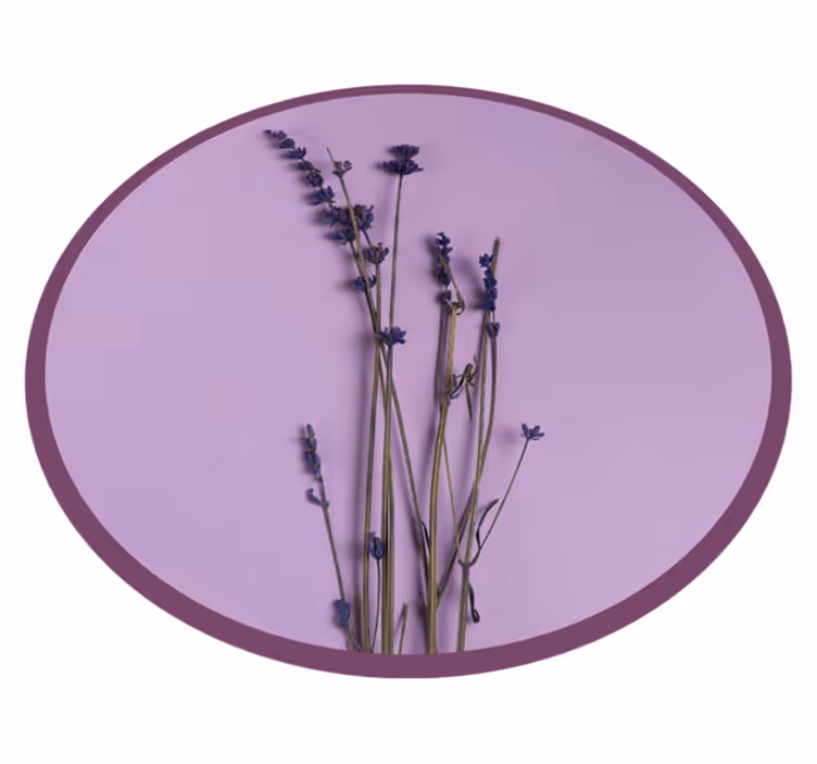 Lavender Silhouette floral vinyl carpet - TenStickers