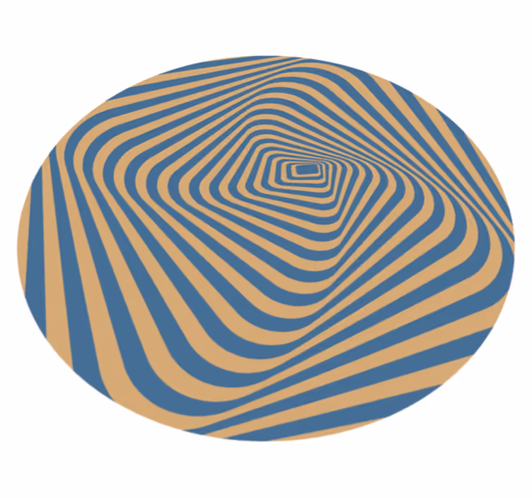 Concentric Stripes striped vinyl carpet - TenStickers
