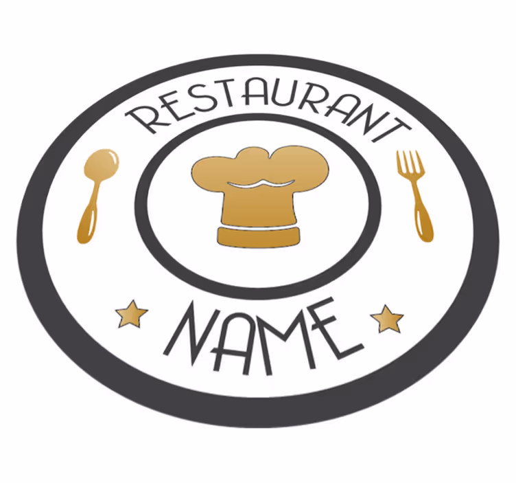 Personalized Chef Circle custom vinyl carpet - TenStickers