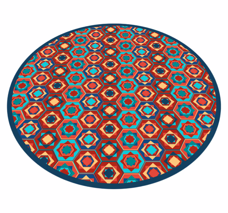 Geometric harmony circle geometric vinyl carpet - TenStickers