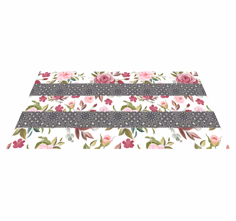Botanical Runner floral vinyl carpet - TenStickers