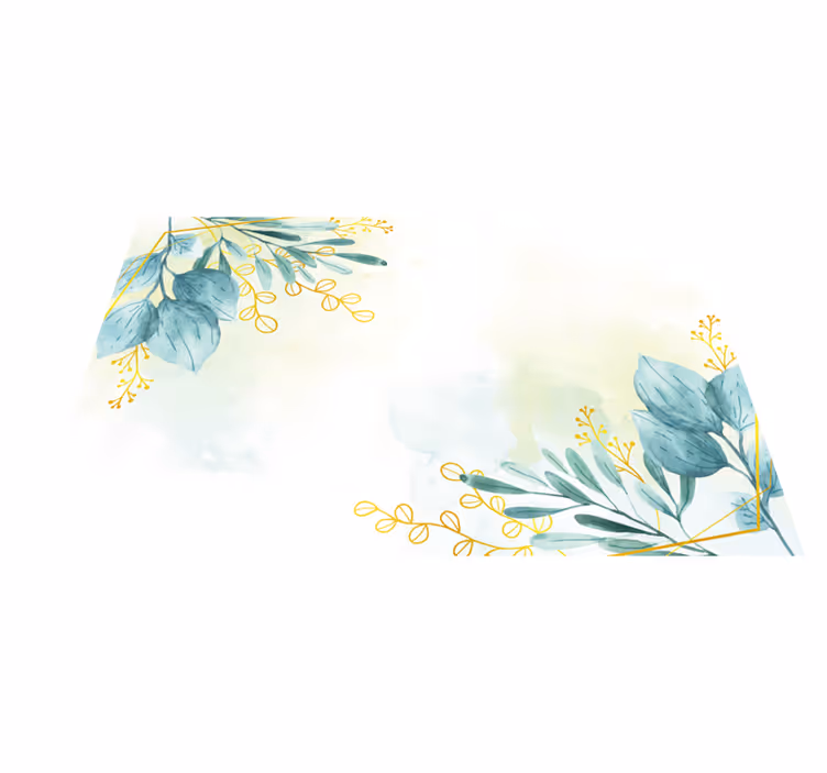 Botanical Motif Elegance floral vinyl carpet - TenStickers