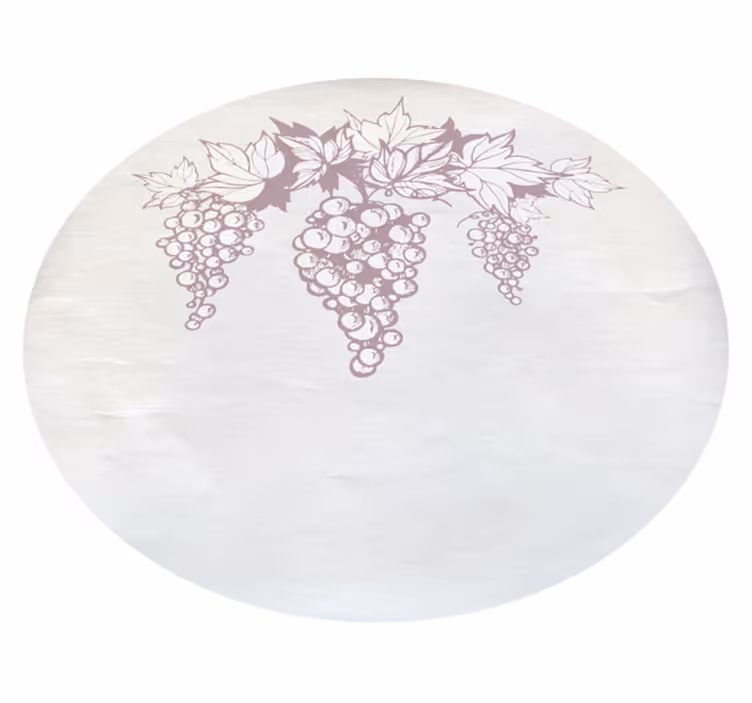 Grapes Botanical Emblem floral vinyl carpet - TenStickers