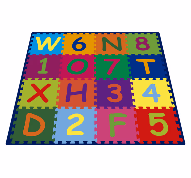 Letter Puzzle alphabet vinyl carpet - TenStickers