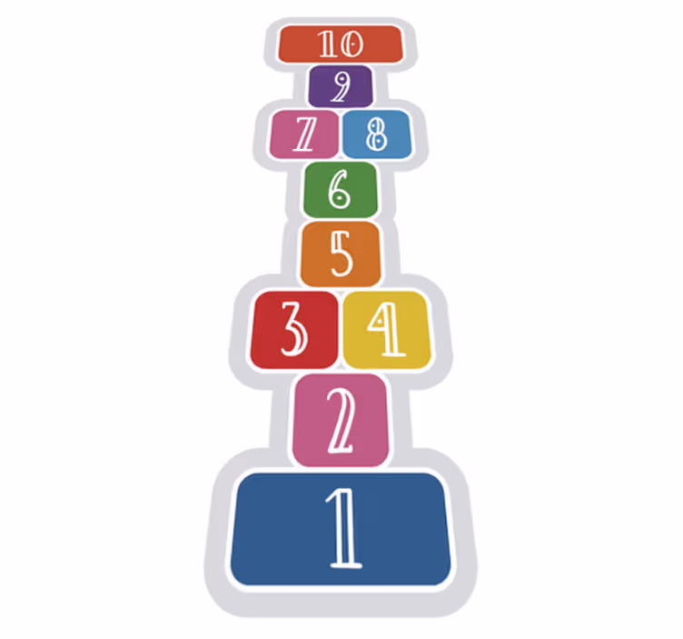 Hopscotch Sequence game vinyl carpet - TenStickers