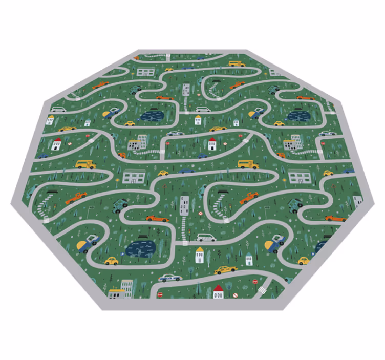 Playful Roadways road vinyl carpet - TenStickers