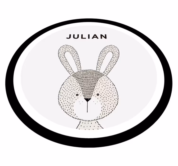 Personalized Bunny nursery vinyl carpet - TenStickers