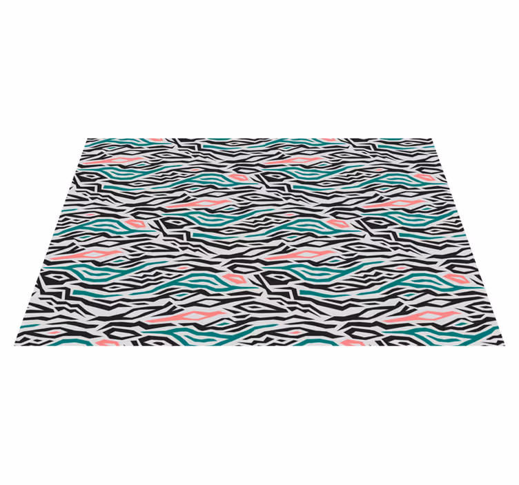 Abstract Zebra Lines striped vinyl carpet - TenStickers