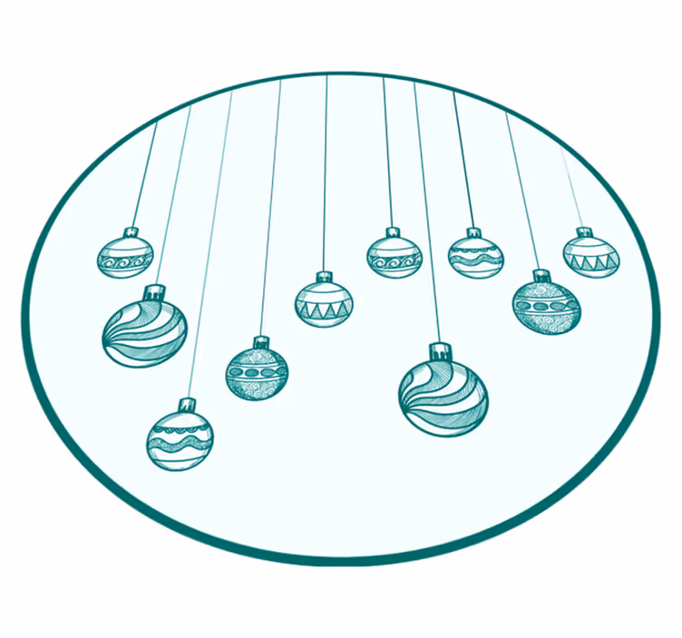 Festive Ornaments Christmas vinyl carpet - TenStickers