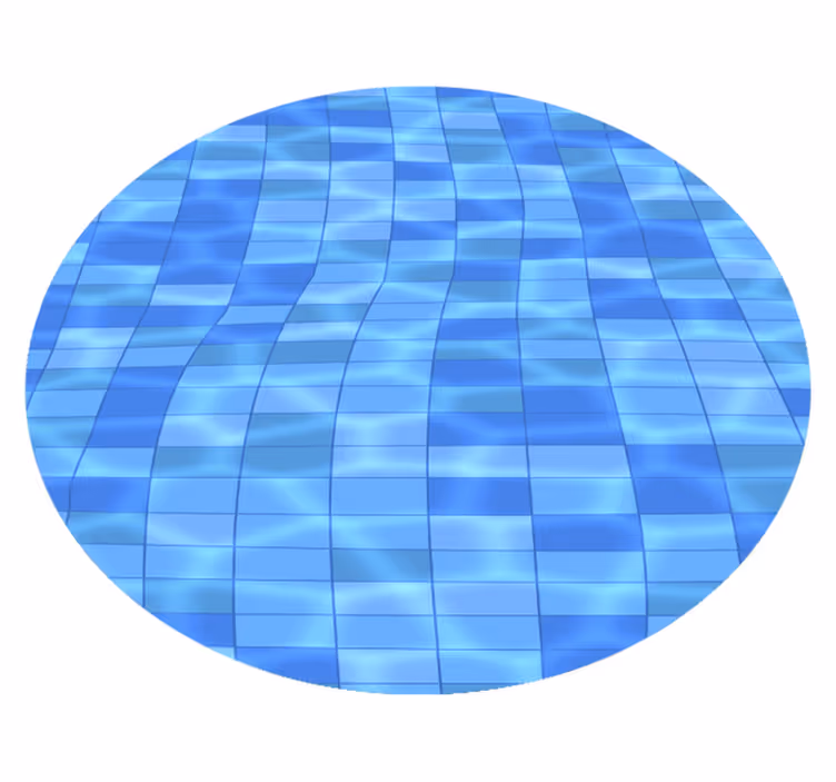 Aquatic Ripple tile vinyl carpet - TenStickers