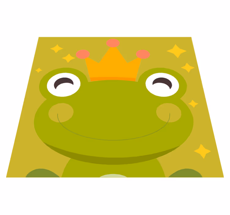 Frog Prince Cartoon kids vinyl carpet - TenStickers