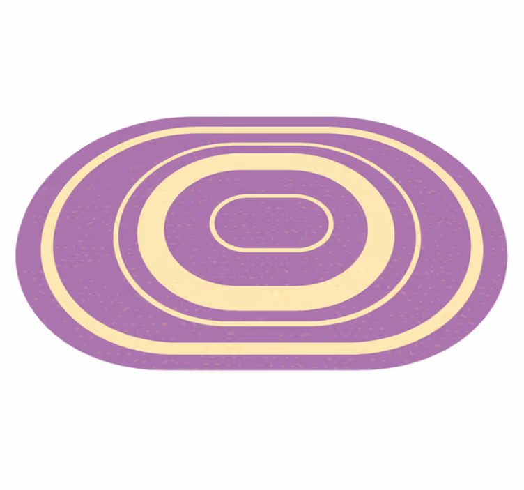 Concentric Ellipses bathroom vinyl carpet - TenStickers
