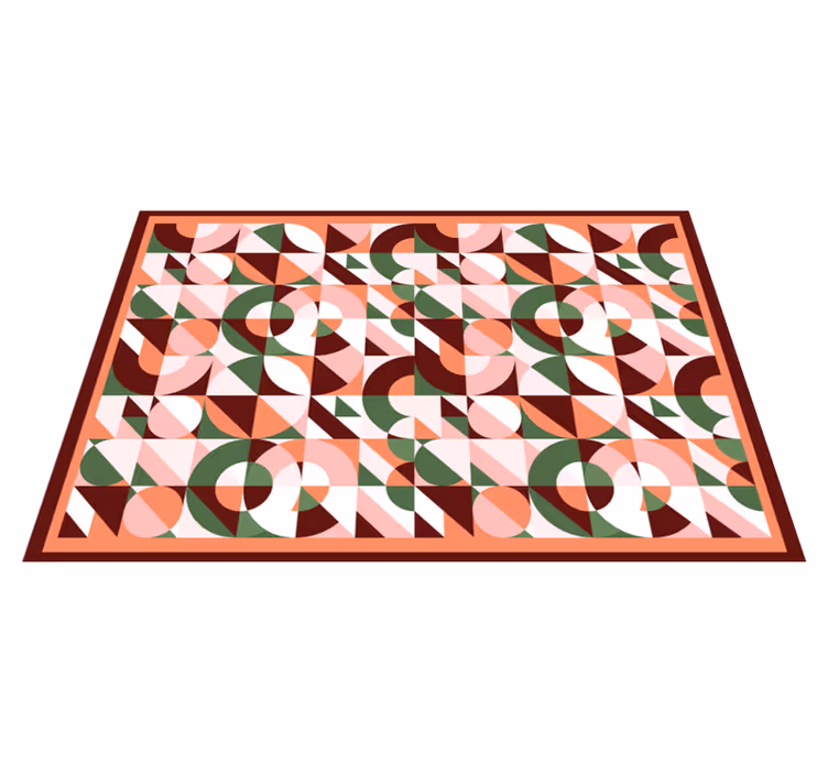Geometric vinyl carpet geometric mosaic pattern - TenStickers