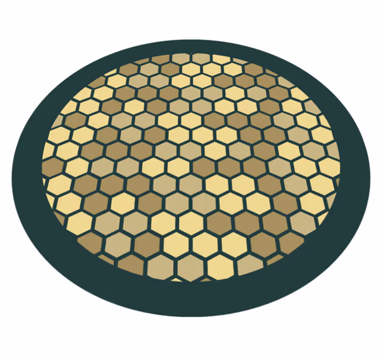 Geometric vinyl carpet geometric honeycomb - TenStickers