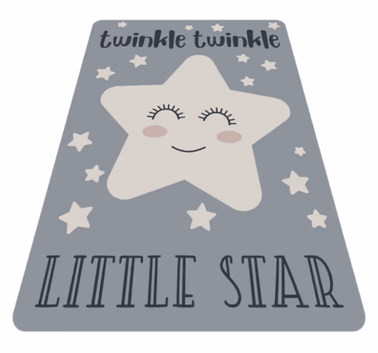 Twinkle Star Theme kids vinyl carpet - TenStickers