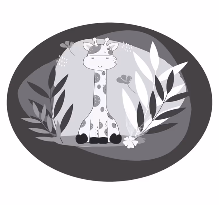 Nursery vinyl carpet giraffe nursery design - TenStickers