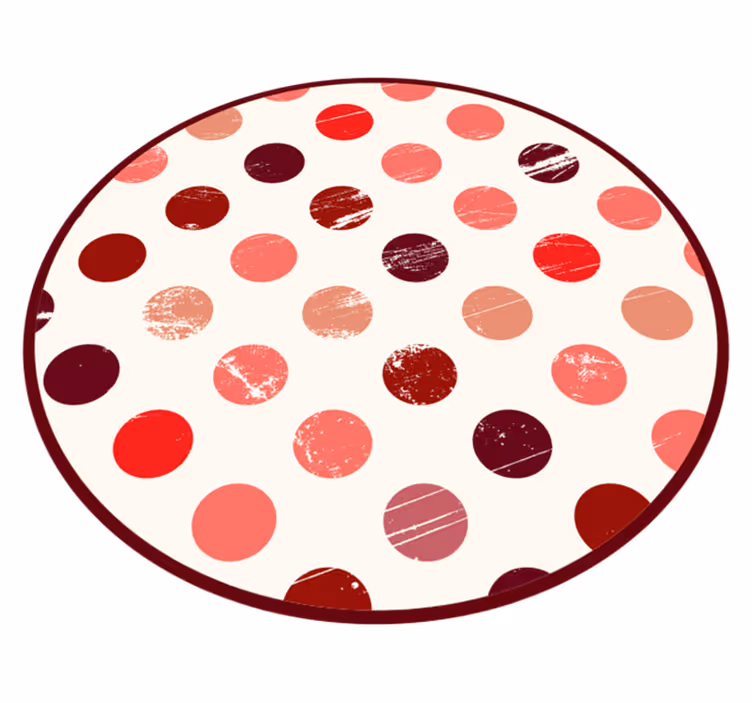 Circular Polka Dots texture vinyl carpet - TenStickers