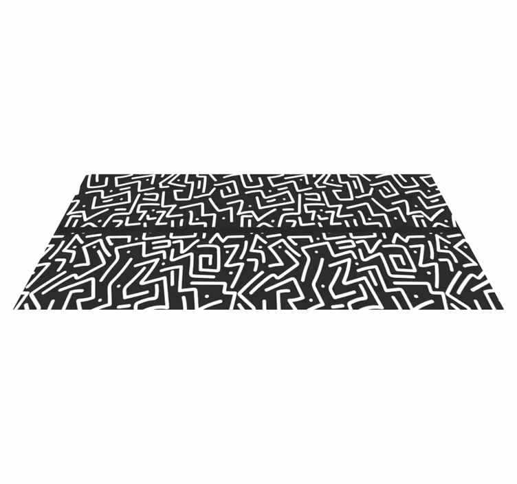 Abstract Labyrinth geometric vinyl carpet - TenStickers