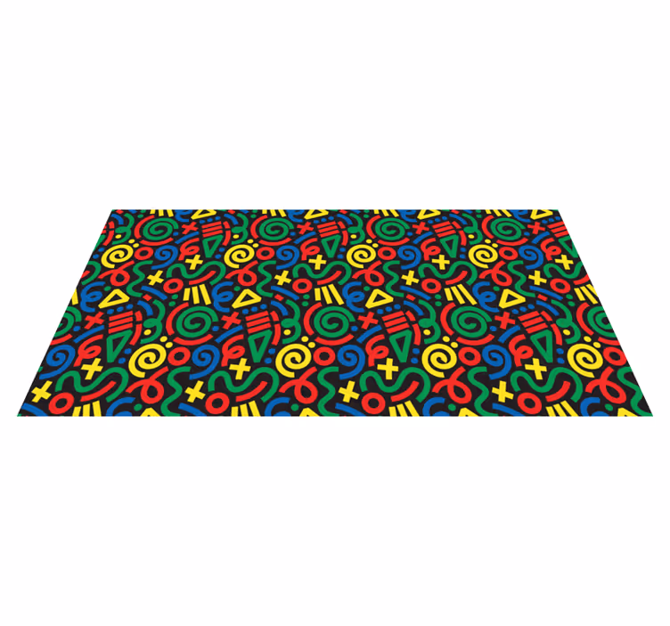 Vibrant Puzzle Pattern game vinyl carpet - TenStickers