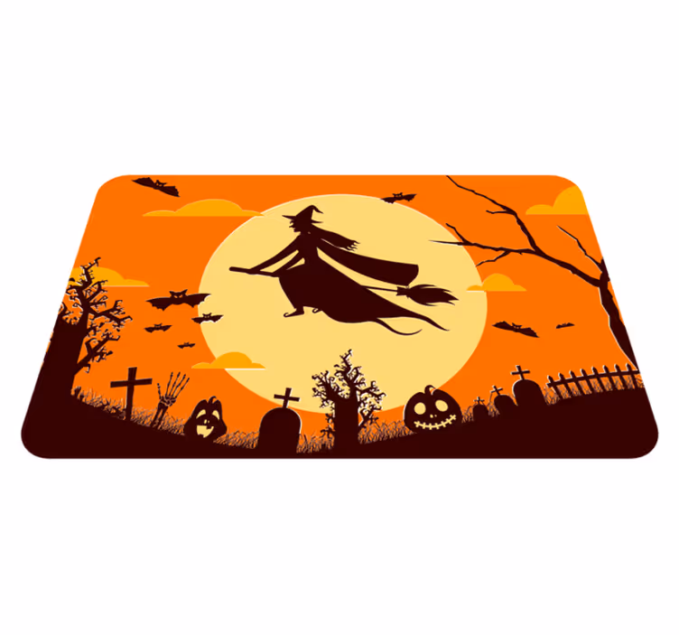 Halloween vinyl carpet spooky halloween silhouette - TenStickers