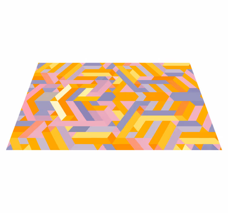 Geometric Pattern Overlap bathroom vinyl carpet - TenStickers