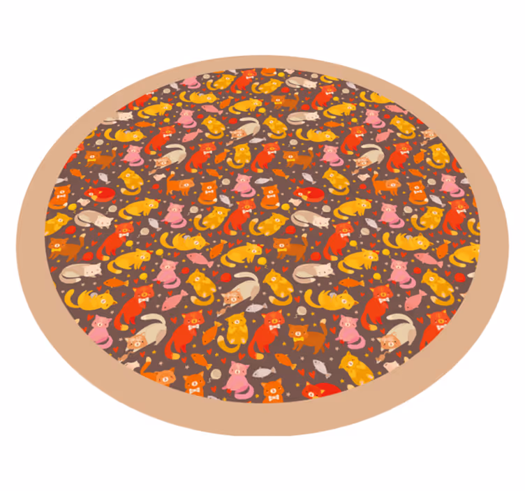 Playful Animal Pattern kids vinyl carpet - TenStickers