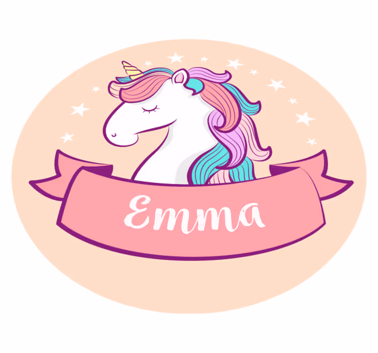 Personalized Unicorn custom vinyl carpet - TenStickers