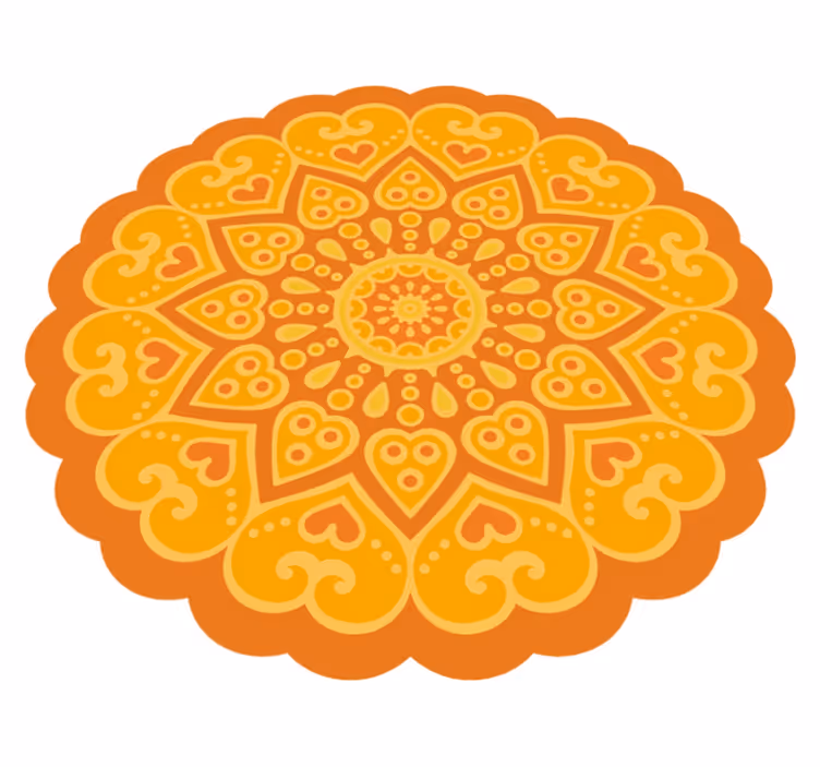 Mandala vinyl carpet mandala floor accent - TenStickers