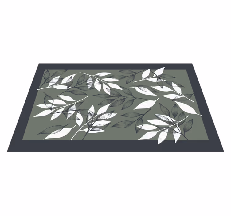 Leafy Botanical Pattern floral vinyl carpet - TenStickers
