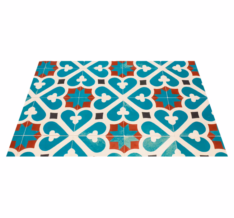 Moorish tile pattern tile vinyl carpet - TenStickers
