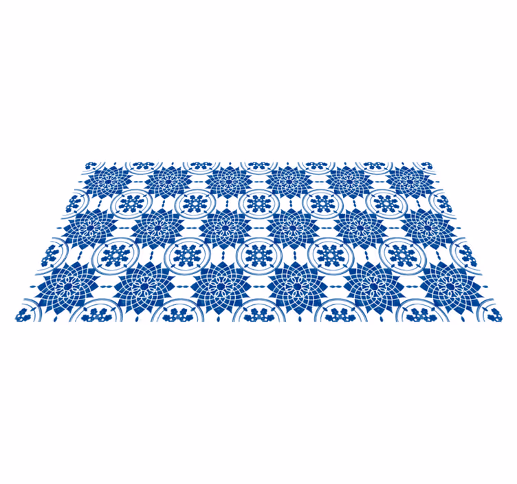 Illustration tiles modern rug - TenStickers