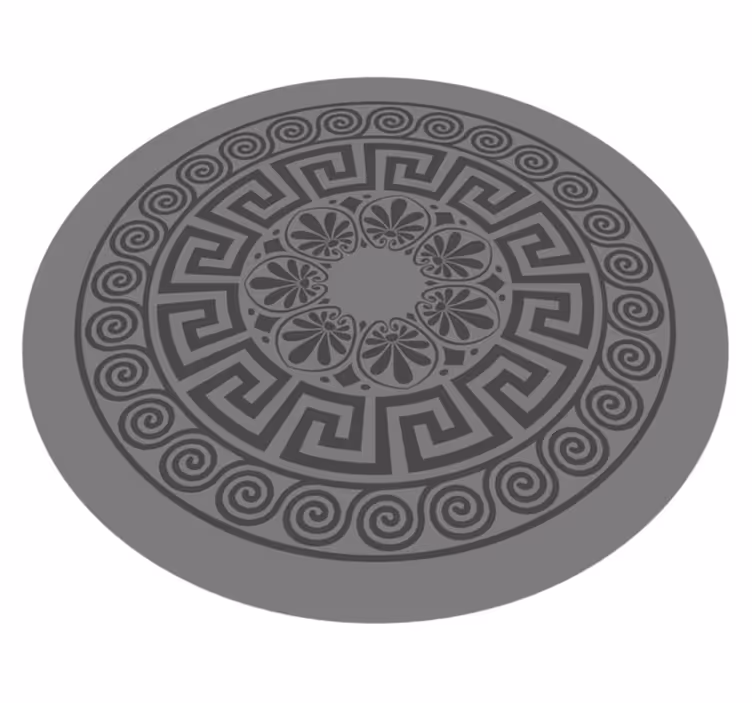 Mandala vinyl carpet with mandala-inspired design - TenStickers